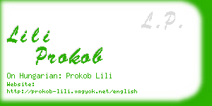 lili prokob business card